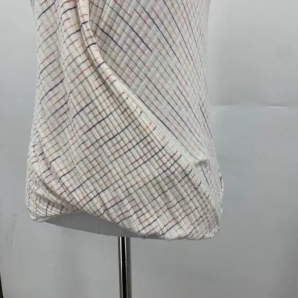 Maeve Shirt Womens XS White Multi Rainbow Stripe Leila Faux Wrap Anthropologie - Picture 4 of 13